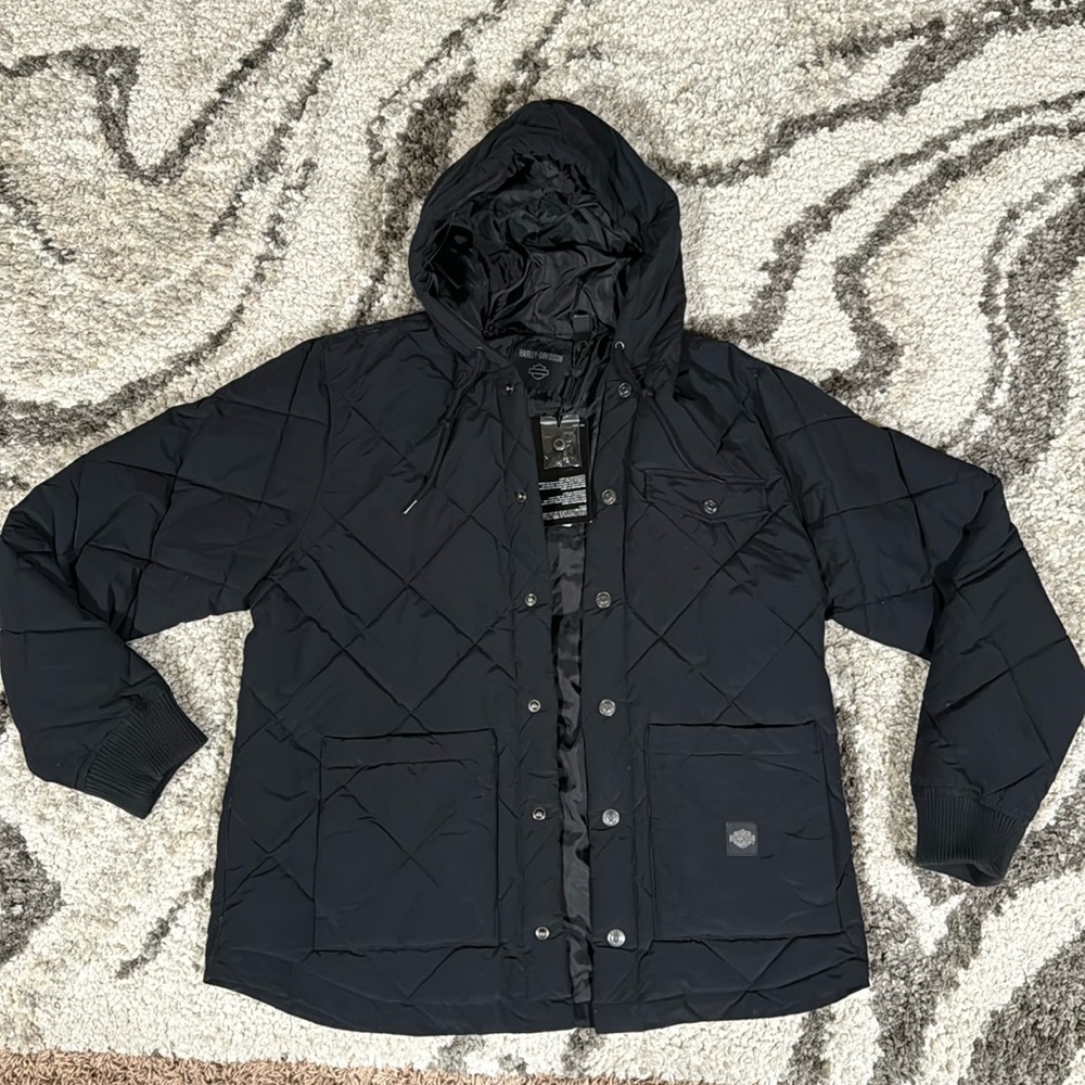 Harley-Davidson® Men's Forever Harley Black Quilted Jacket 97404-23VM Large